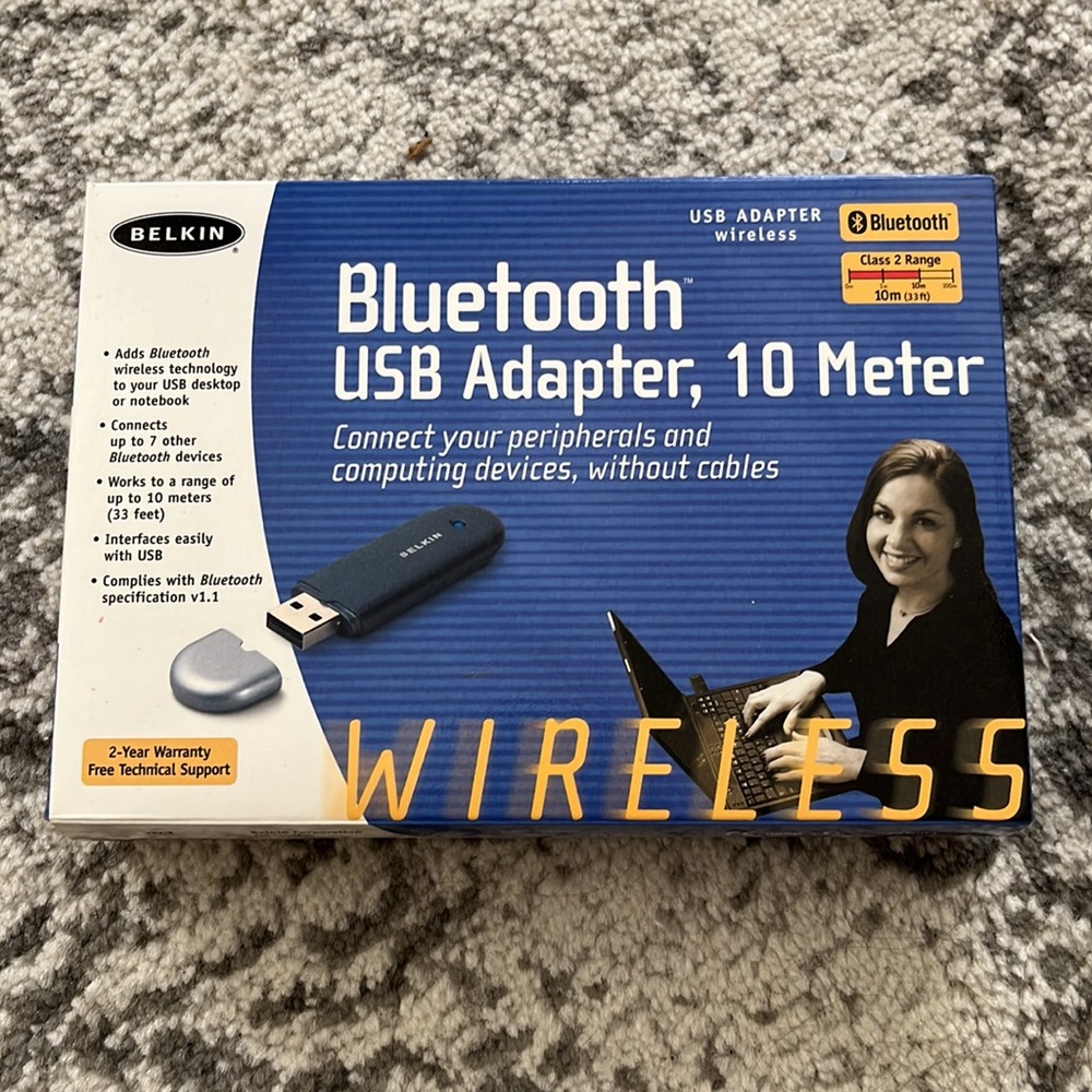 Belkin Bluetooth USB adapter, add Bluetooth connectivity to anything with a USB